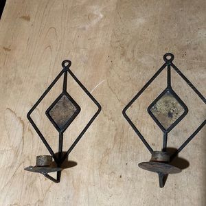 Iron candle stick wall decor